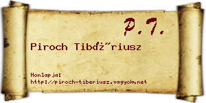 Piroch Tibériusz névjegykártya